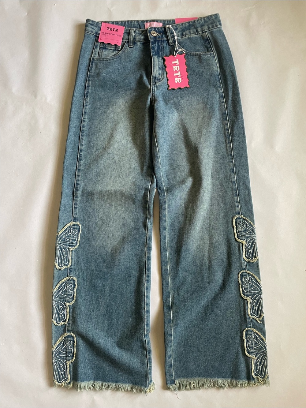 TRTR Butterfly Patch Jeans Size 9 Junior